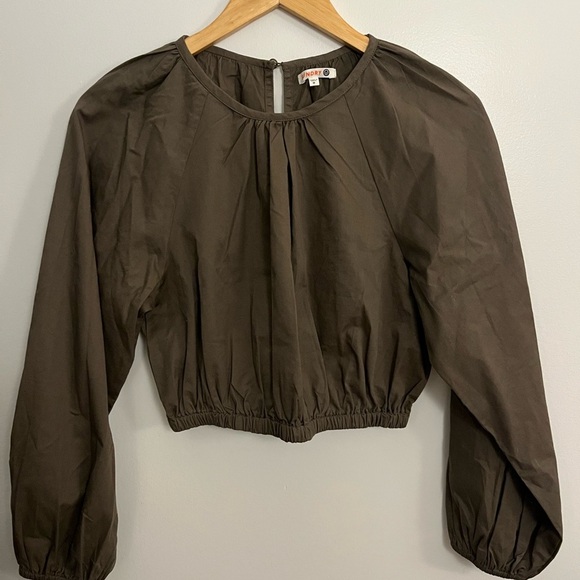 Sundry cropped cotton blouse womens size 0 - Picture 2 of 6